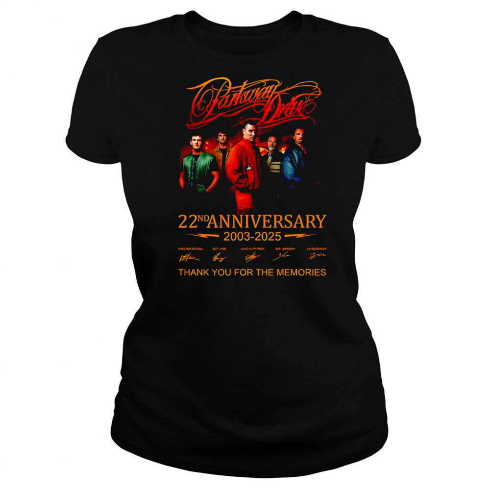 Parkway Drive 22nd anniversary 2003 2025 thank you for the memories shirt Women's T-shirt
