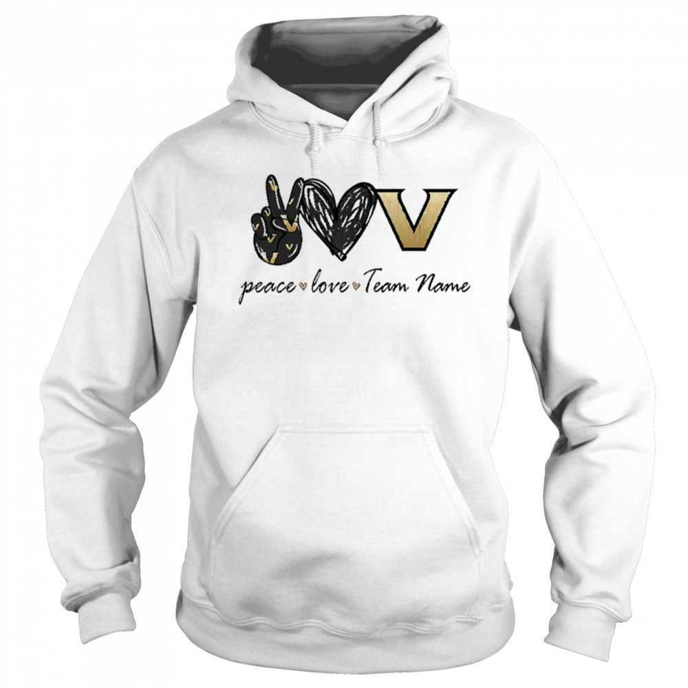 Personalized vanderbilt commodores peace love shirt Hoodie