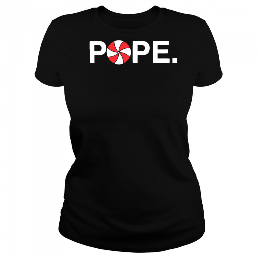 Pope leo xiv pope peppermint swirl shirt Women's T-shirt