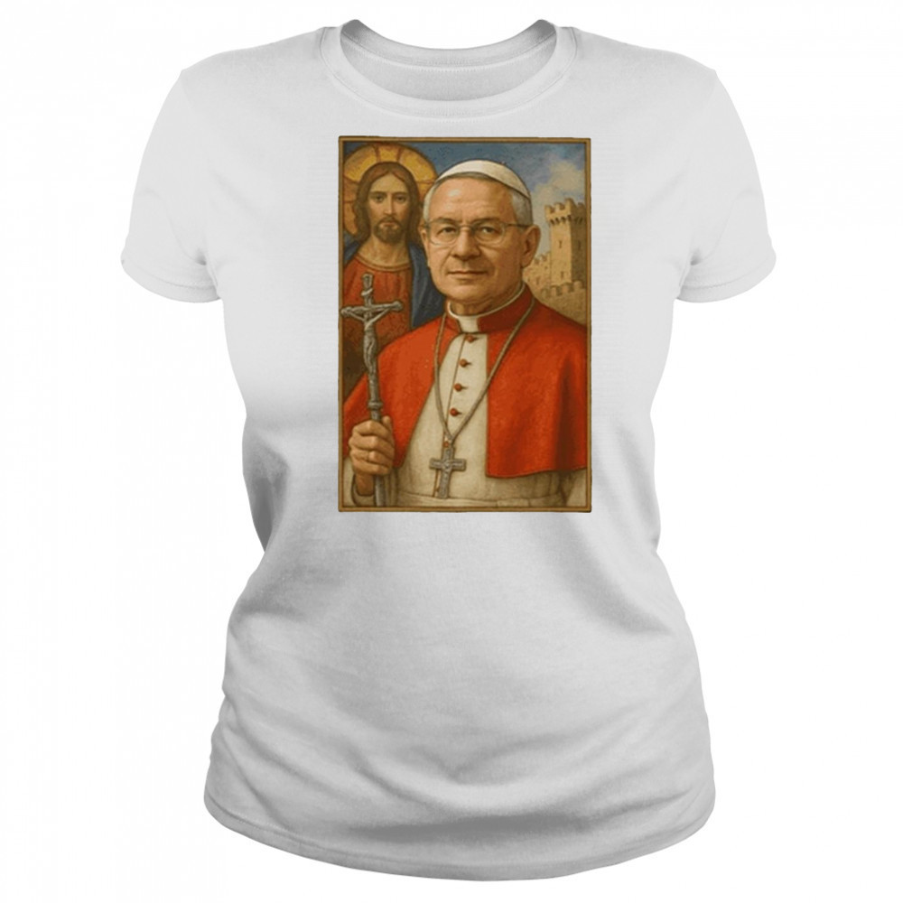 Poster Robert Prevost Pope Leo XIV First American Pope Retro t-shirt Women's T-shirt