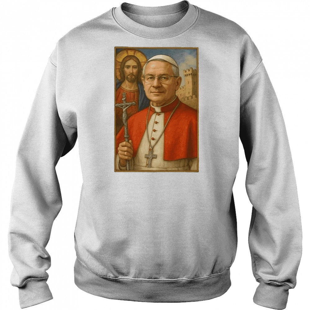 Poster Robert Prevost Pope Leo XIV First American Pope Retro t-shirt Sweatshirt