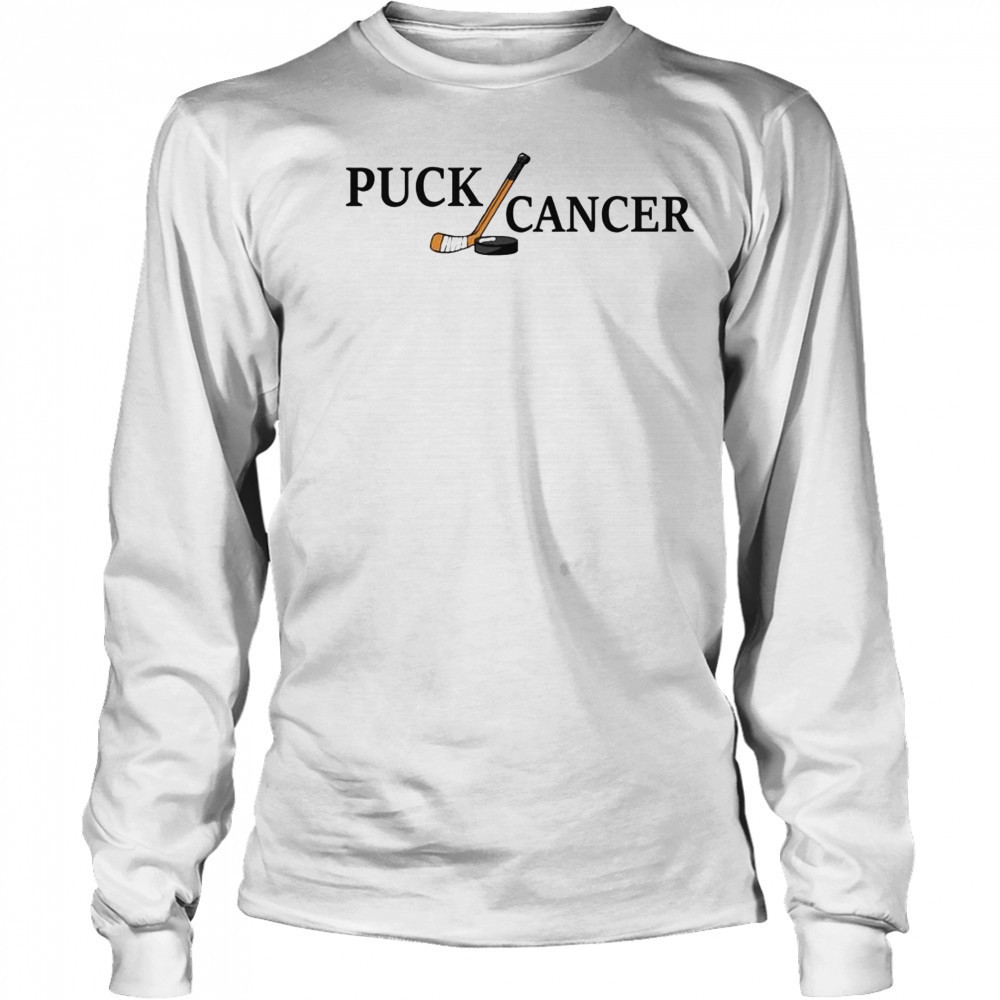 Puck Cancer Ice Hockey T-Shirt Long Sleeved