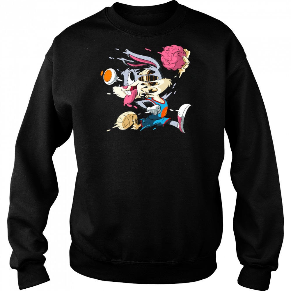 Rabbit Dunk Melting Skeleton Street Art Cartoon Graphic shirt Sweatshirt