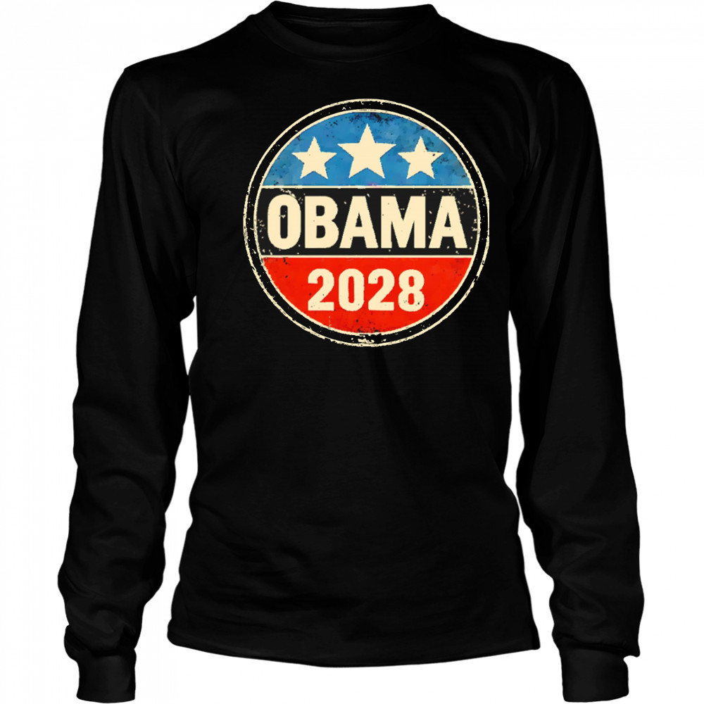 Vintage Barack Obama 2028 Political shirt Long Sleeved