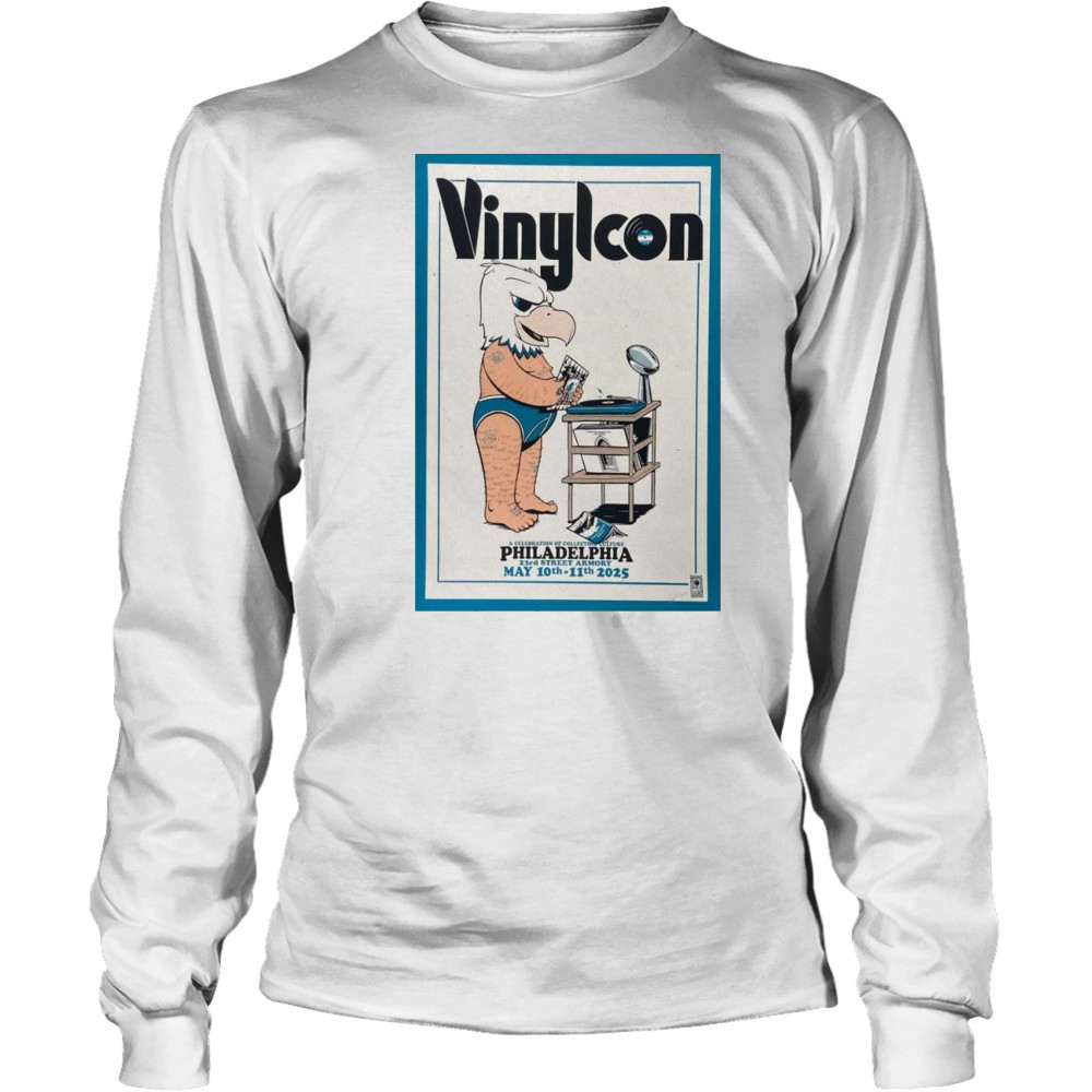 VinylCon Philadelphia May 10 – 11 2025 Poster Tour Shirt Long Sleeved
