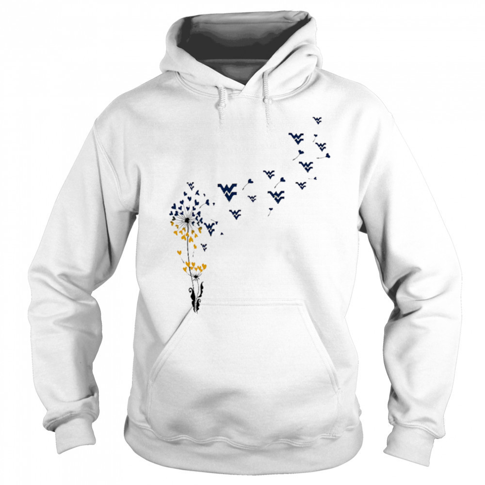 West Virginia Mountaineers Heart Dandelion shirt Hoodie