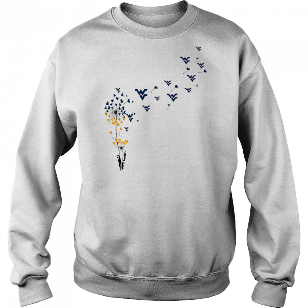 West Virginia Mountaineers Heart Dandelion shirt Sweatshirt