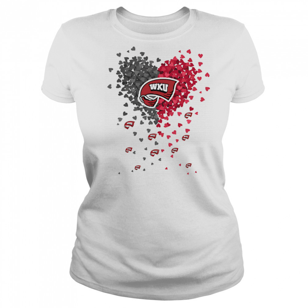 Western Kentucky hilltoppers heart explosion shirt Women's T-shirt