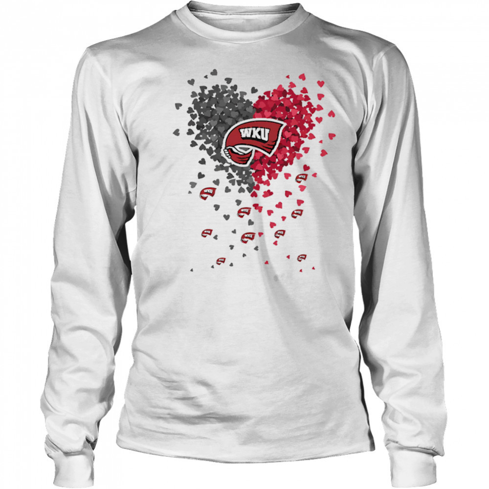 Western Kentucky hilltoppers heart explosion shirt Long Sleeved