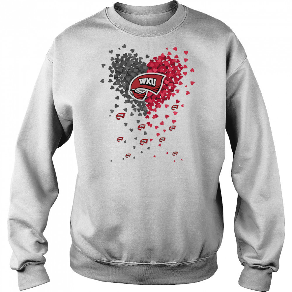 Western Kentucky hilltoppers heart explosion shirt Sweatshirt