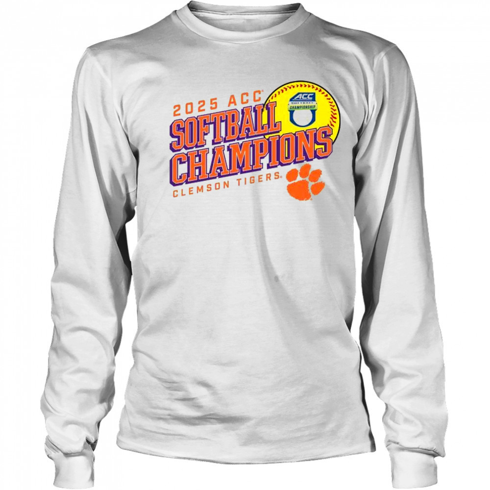 2025 Clemson Tigers ACC Softball Conference Tournament Champions t-shirt Long Sleeved