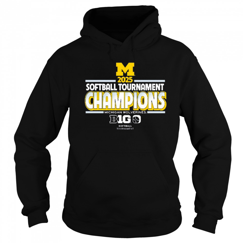 2025 Michigan Wolverines Big Ten Softball Conference Tournament Champions Locker Room NCAA t-shirt Hoodie