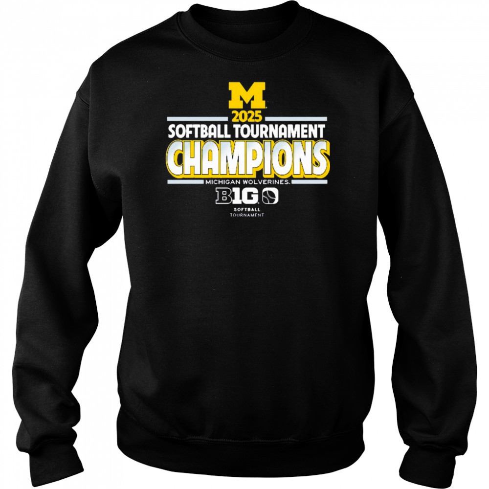 2025 Michigan Wolverines Big Ten Softball Conference Tournament Champions Locker Room NCAA t-shirt Sweatshirt