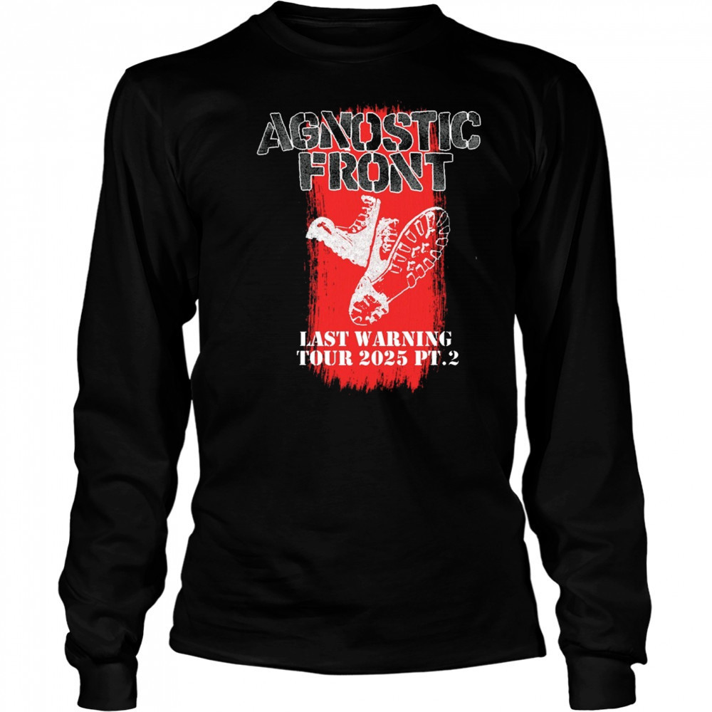 Agnostic Front Last Warning Tour 2025 Pt.2 Painting t-shirt Long Sleeved