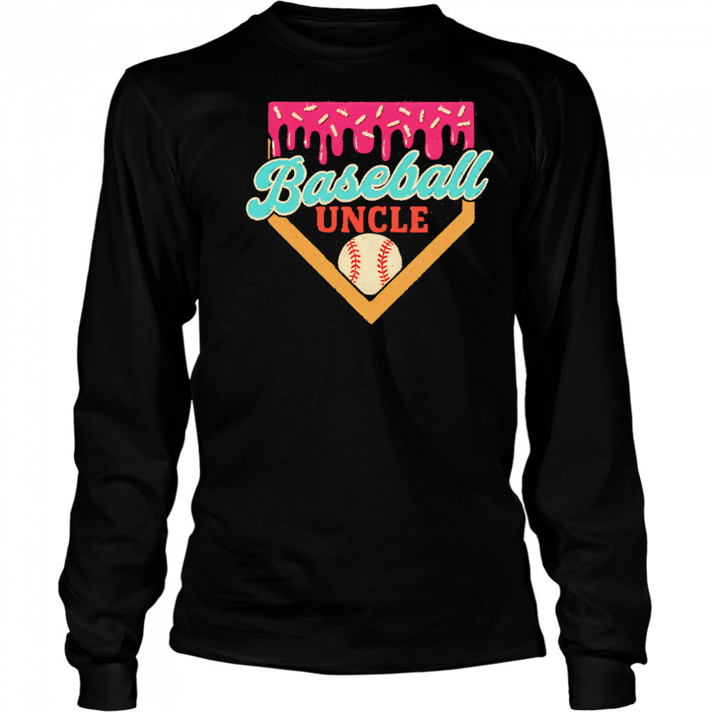 Baseball Uncle Ice Cream Drip shirt Long Sleeved