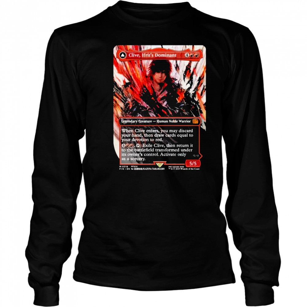 Ben Starr Clive Ifrit’s Dominant Card T-Shirt Long Sleeved