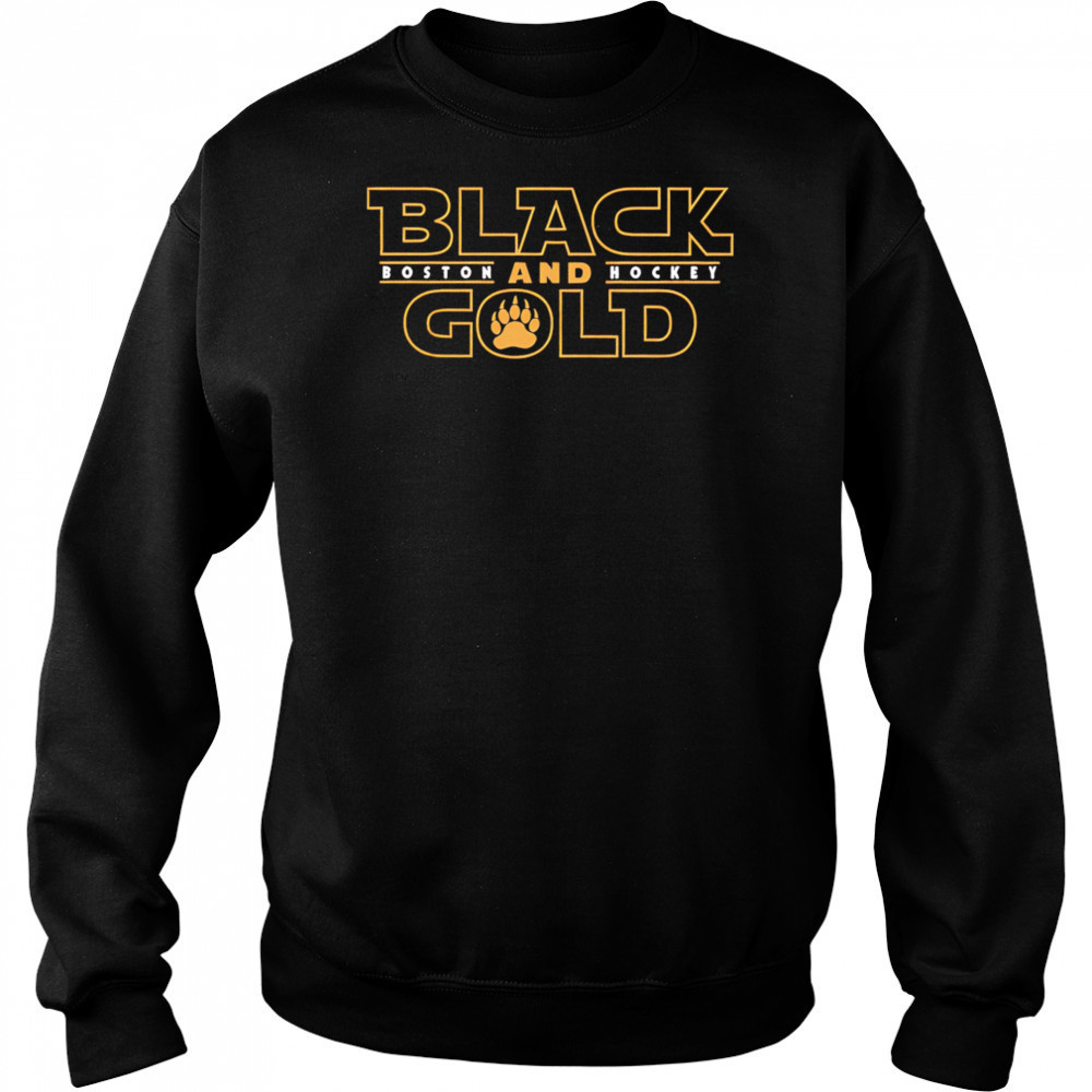 Black Gold Boston And Hockey shirt Sweatshirt