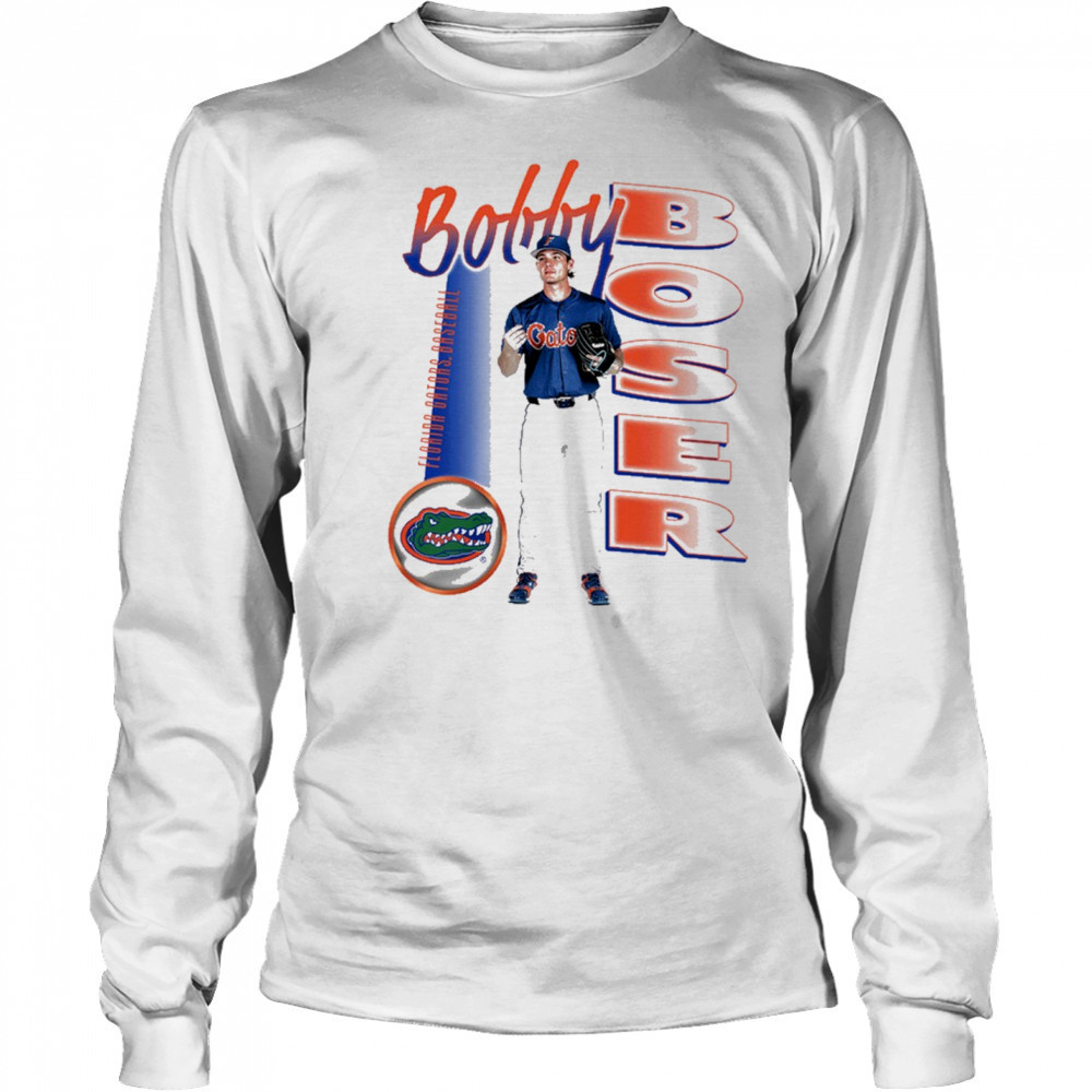 Bobby Boser Florida Gators Baseball NCAA Division I Illustrated t-shirt Long Sleeved