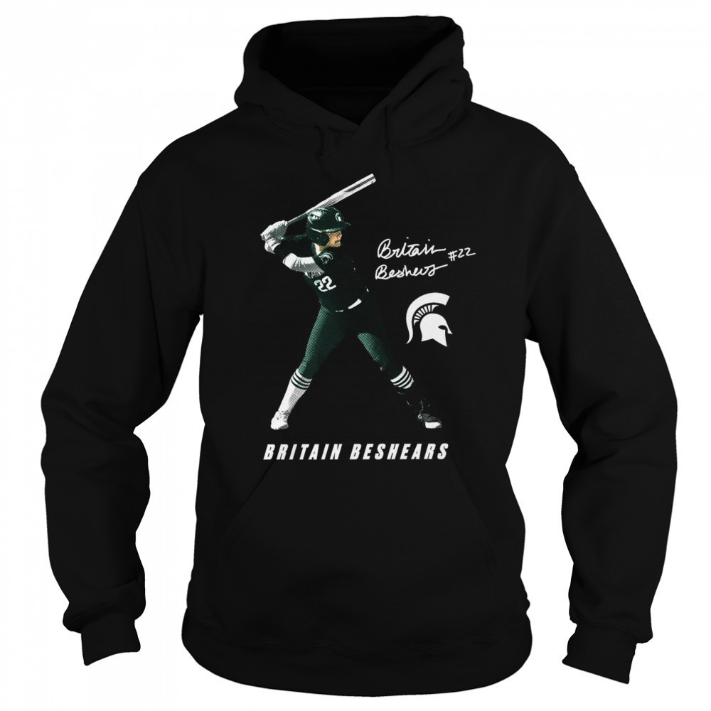 Britain Beshears 22 Michigan State Spartans Softball NCAA Division I 2025 Portrait Signature t-shirt Hoodie
