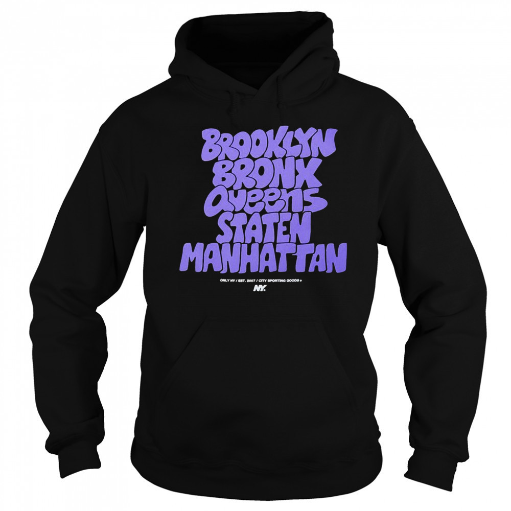 Brooklyn Bronx Queens Staten Manhattan Graffiti Boroughs T-shirt Hoodie