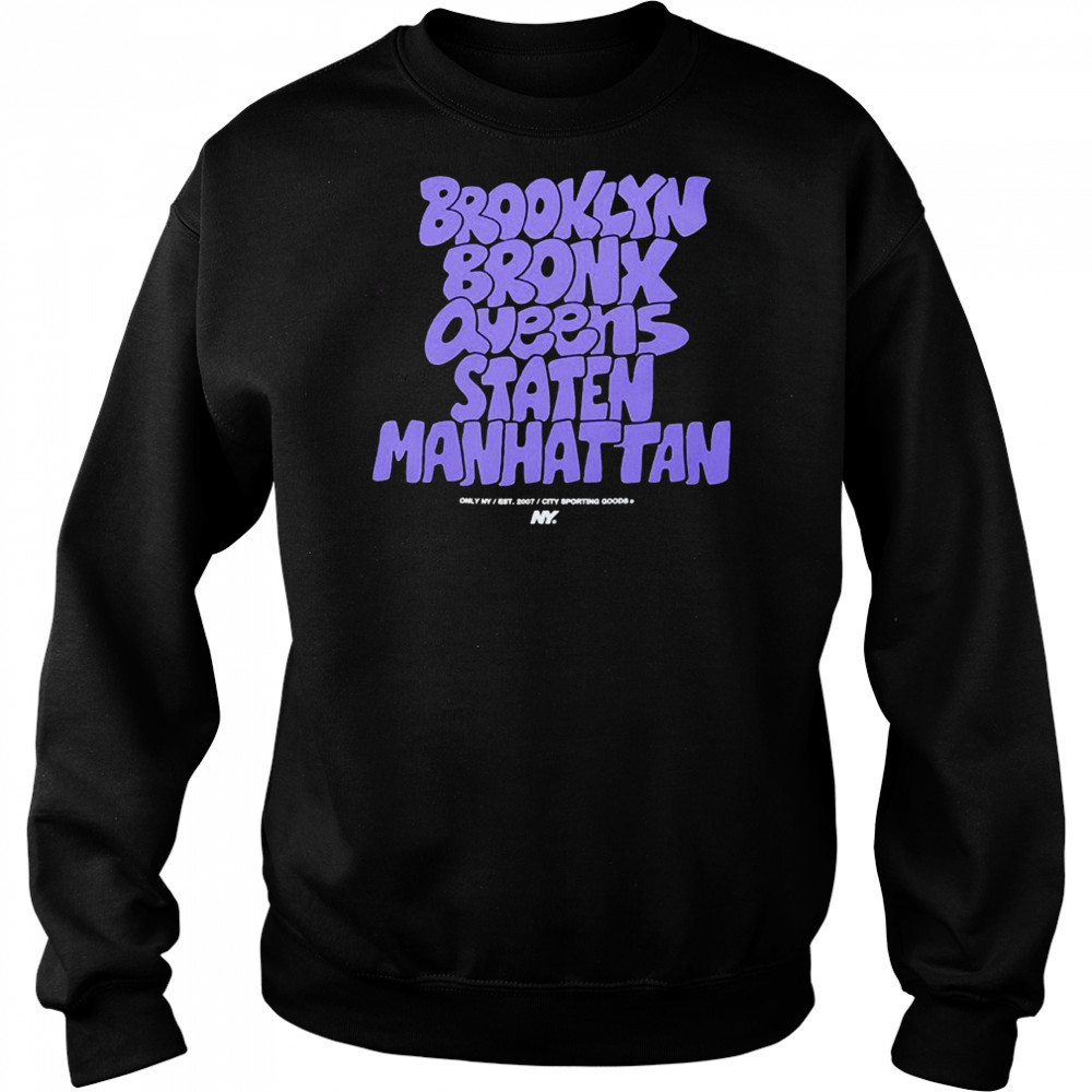 Brooklyn Bronx Queens Staten Manhattan Graffiti Boroughs T-shirt Sweatshirt