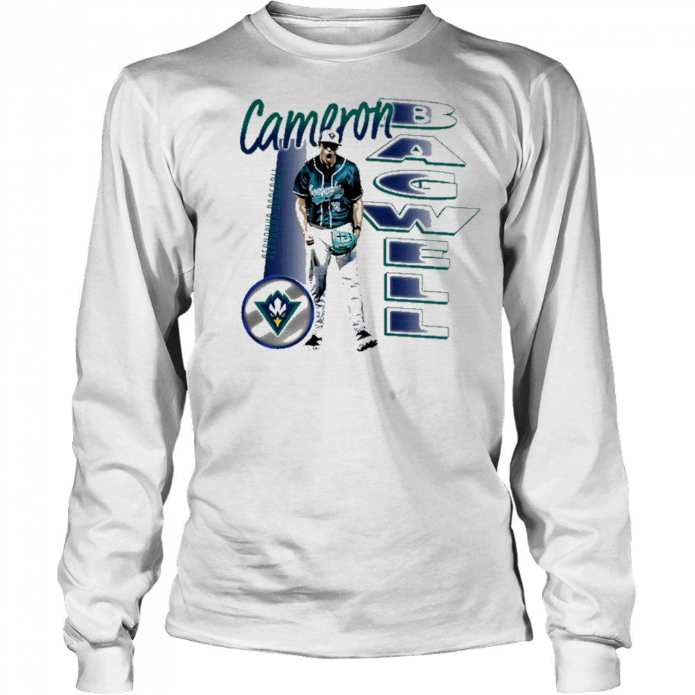 Cameron Bagwell UNC Wilmington Seahawks Baseball NCAA Division I Illustrated t-shirt Long Sleeved