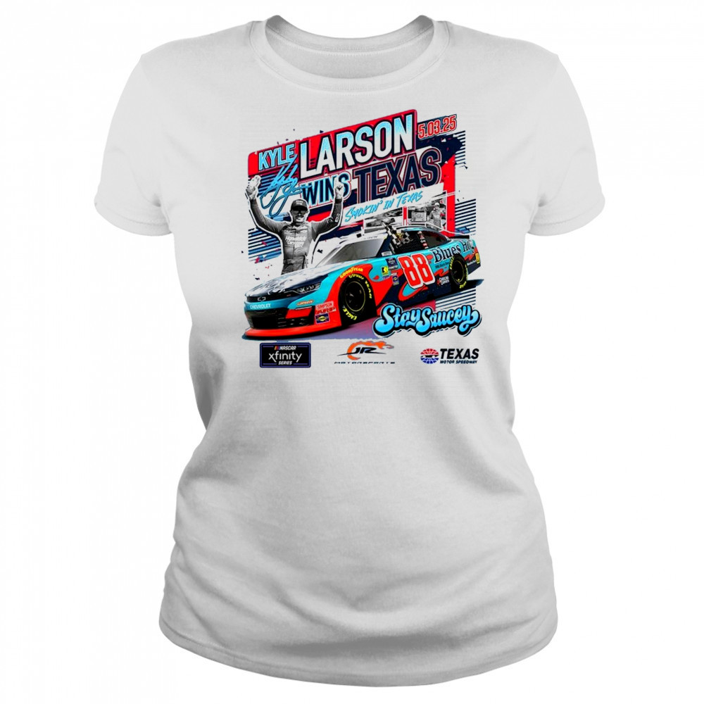 Checkered Flag Sports Kyle Larson 2025 Xfinity Series Andy’s Frozen Custard 300 Race Winner Texas Signature 2025 t-shirt Women's T-shirt