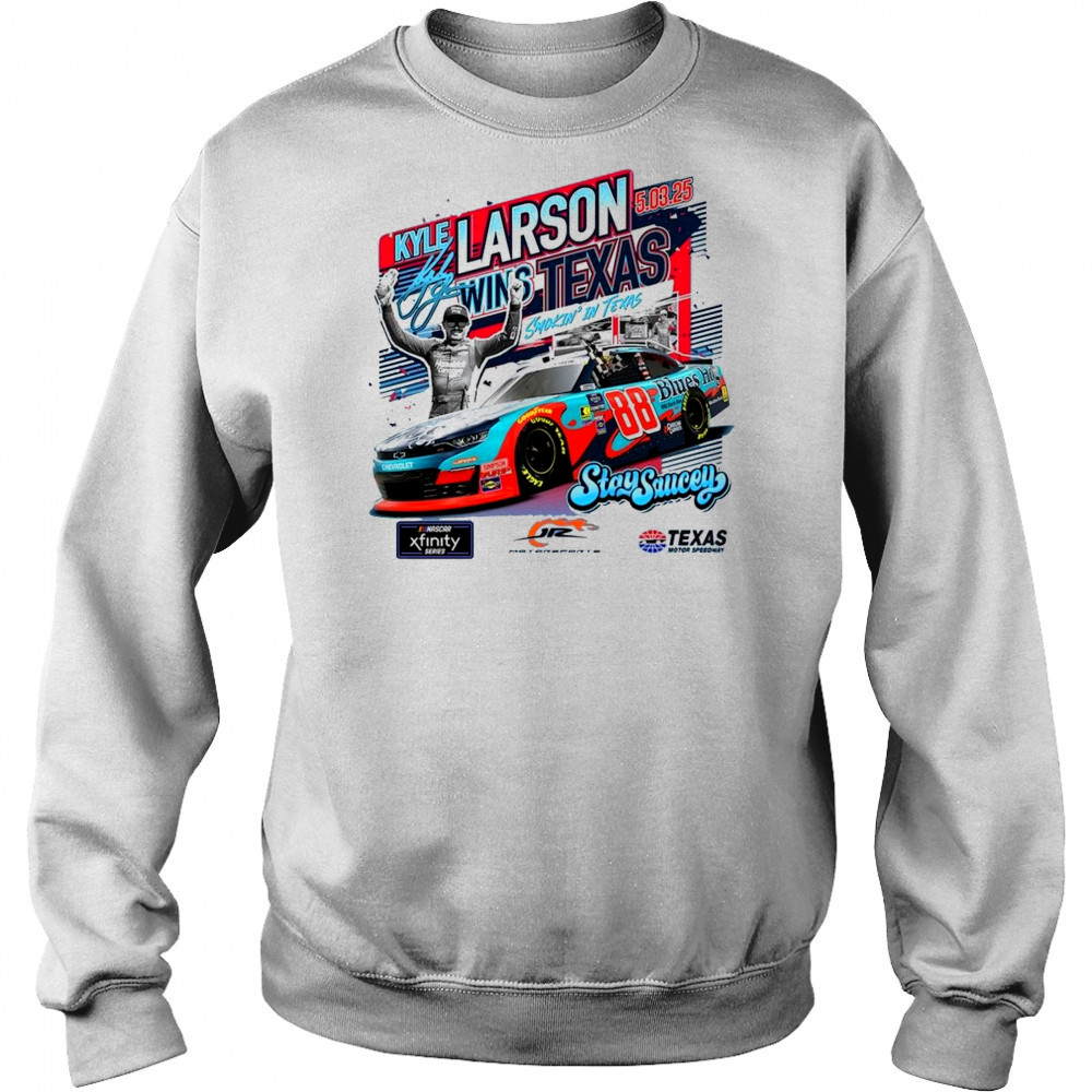 Checkered Flag Sports Kyle Larson 2025 Xfinity Series Andy’s Frozen Custard 300 Race Winner Texas Signature 2025 t-shirt Sweatshirt