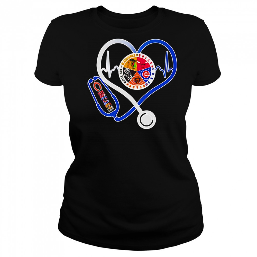 Chicago sports heart stethoscope shirt Women's T-shirt
