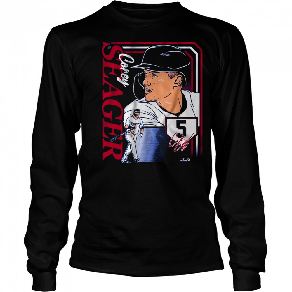 Corey Seager 5 Pittsburgh Pirates MLB Collage Frame Signature t-shirt Long Sleeved