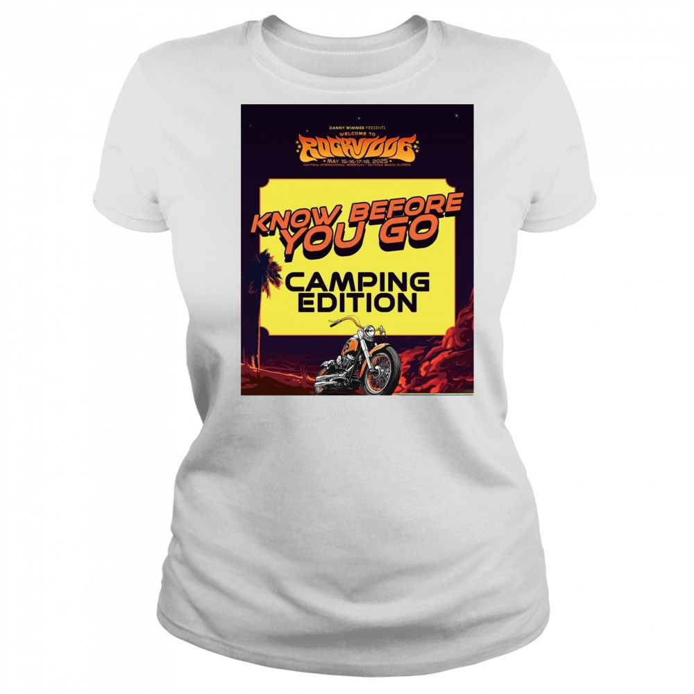Danny Wimmer Presents Welcome To Rockville May 15-18 2025 Know Before You Go Camping Edition t-shirt Women's T-shirt