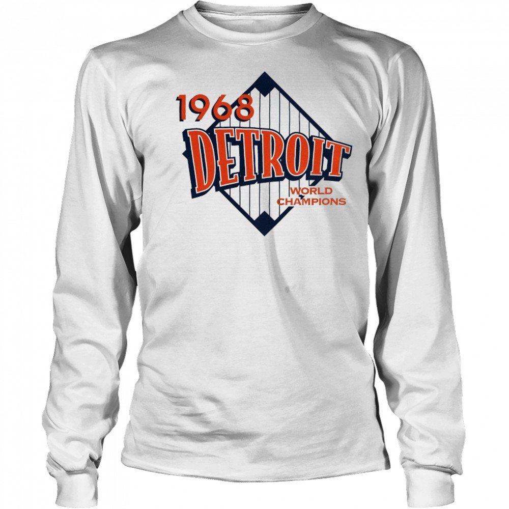 Detroit Tigers World Champions 1968 T-shirt Long Sleeved