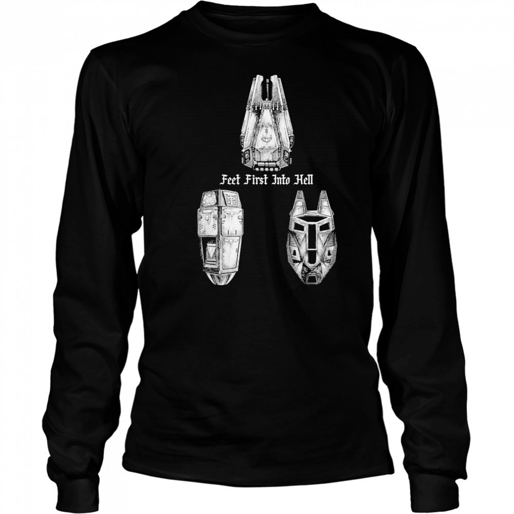 Feet First Into Hell Drop Pods Threat Llama T-shirt Long Sleeved