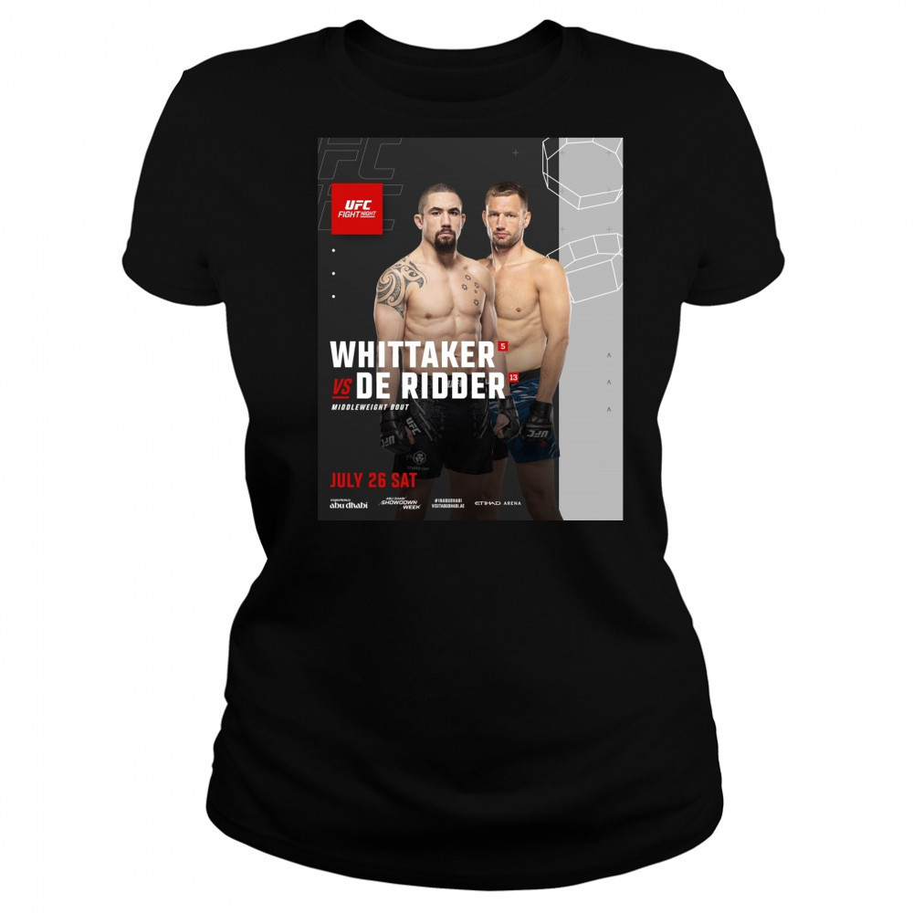 Fight Night Whittaker Vs De Ridder Middleweight Bout July 26 2025 Saturday Poster t-shirt Women's T-shirt