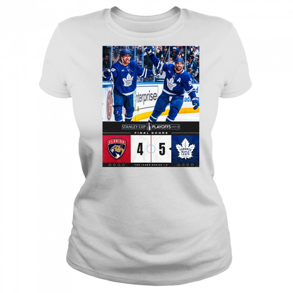Florida Panthers Vs Toronto Maple Leafs Final Score 4 – 5 Stanley Cup Playoffs 2025 Poster t-shirt Women's T-shirt