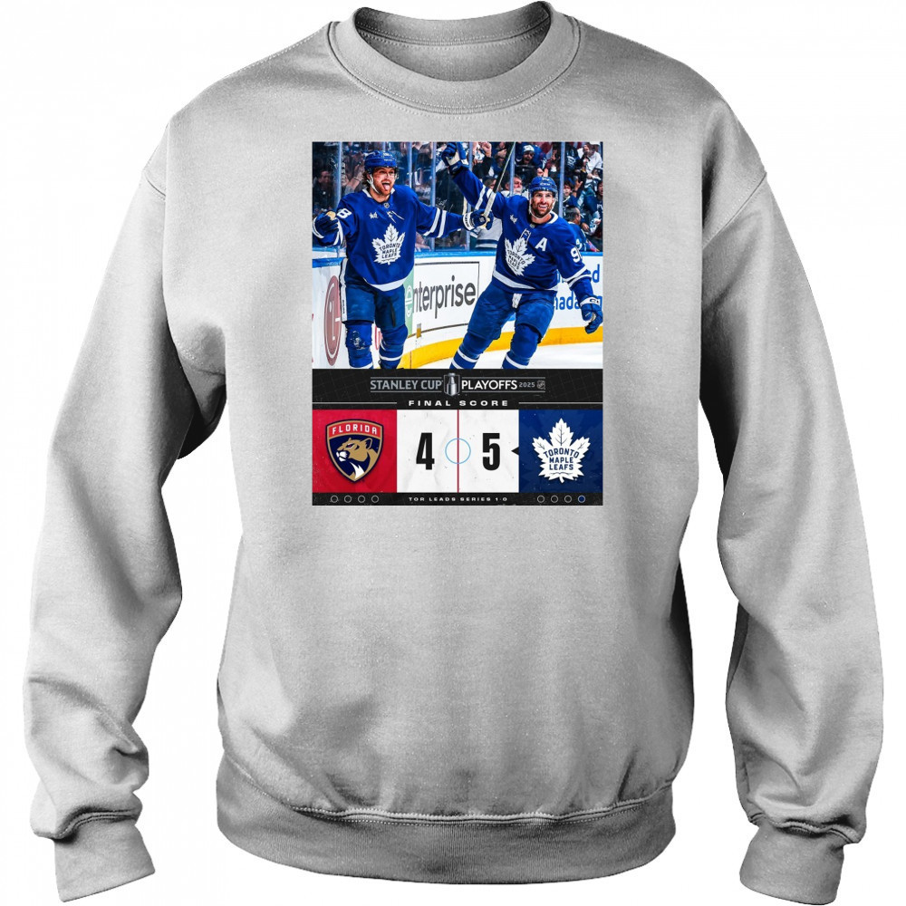 Florida Panthers Vs Toronto Maple Leafs Final Score 4 – 5 Stanley Cup Playoffs 2025 Poster t-shirt Sweatshirt