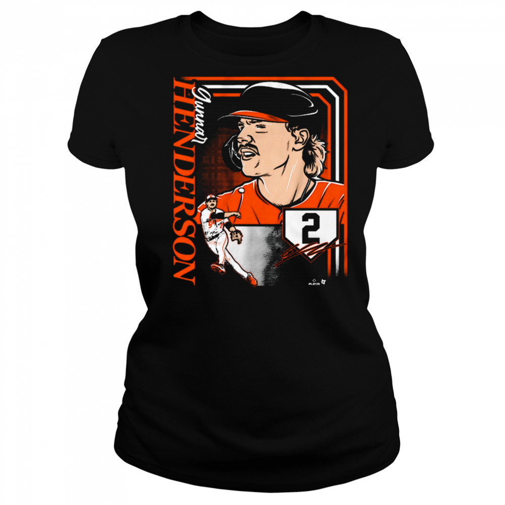 Gunnar Henderson 2 Collage Frame Baltimore Orioles MLB Signature t-shirt Women's T-shirt