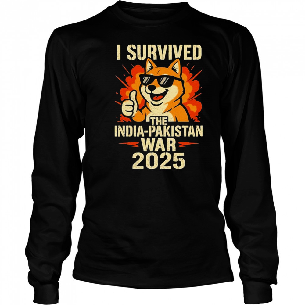 I Survived The India-Pakistan War 2025 Dog T-Shirt Long Sleeved