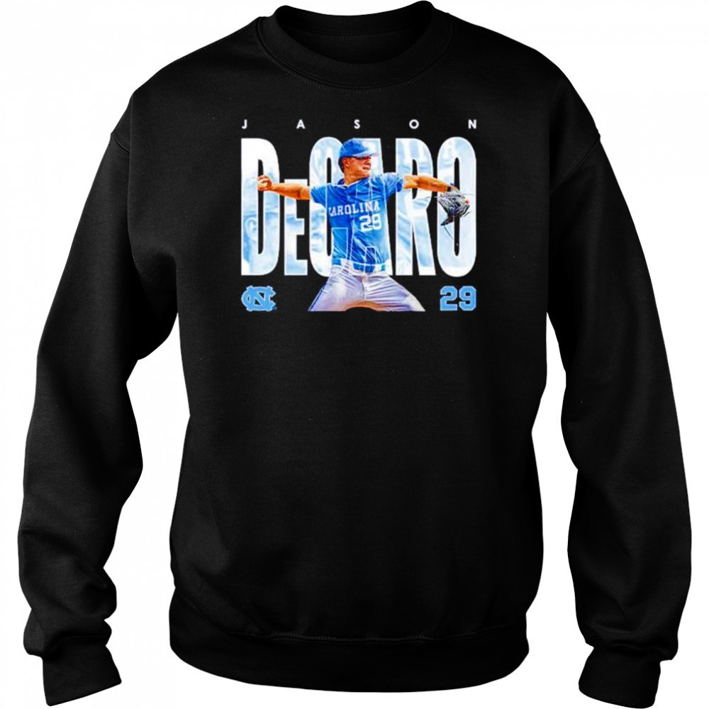 Jason DeCaro 29 North Carolina Tar Heels baseball shirt Sweatshirt