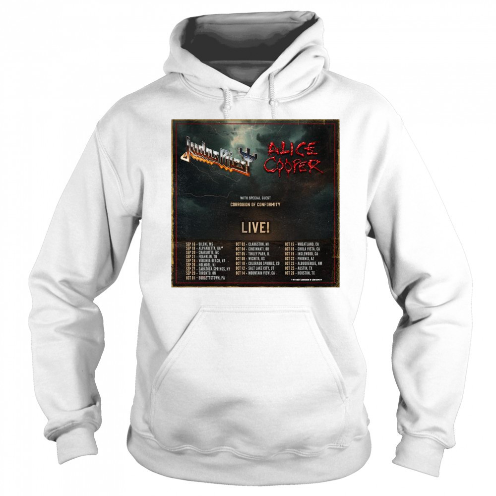 Judas Priest – Alice Cooper with Corrosion Of Conformity Sept and Oct 2025 t-shirt Hoodie