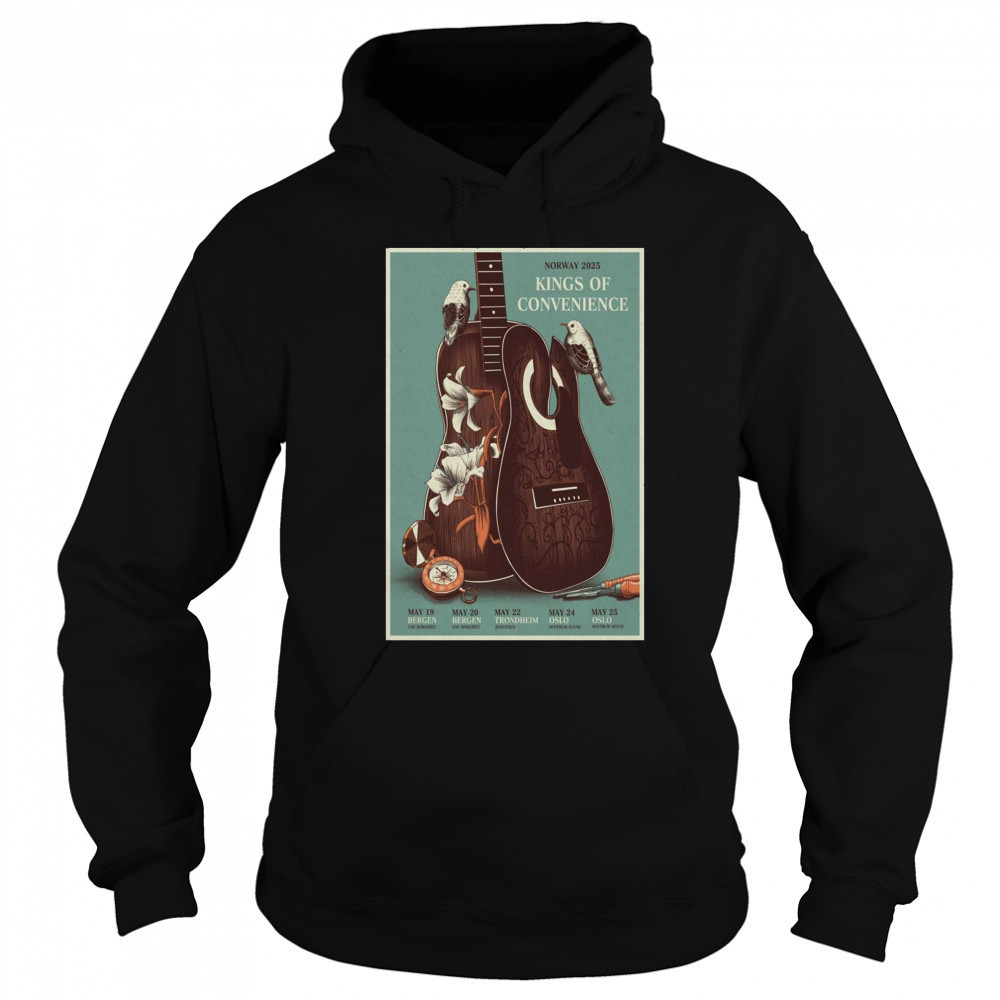 Kings Of Convenience Norway Tour May 19 – 25 2025 Bergen Bergen Trondheim Oslo t-shirt Hoodie