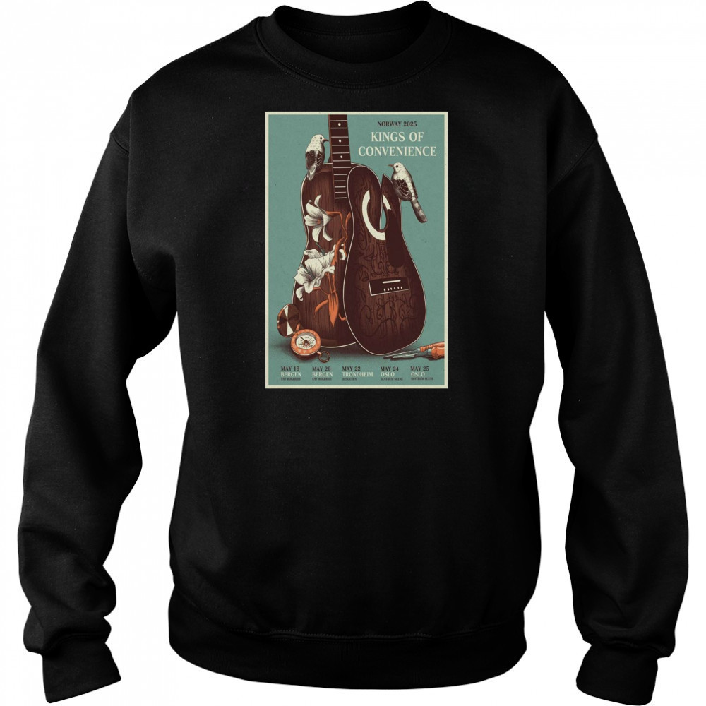 Kings Of Convenience Norway Tour May 19 – 25 2025 Bergen Bergen Trondheim Oslo t-shirt Sweatshirt