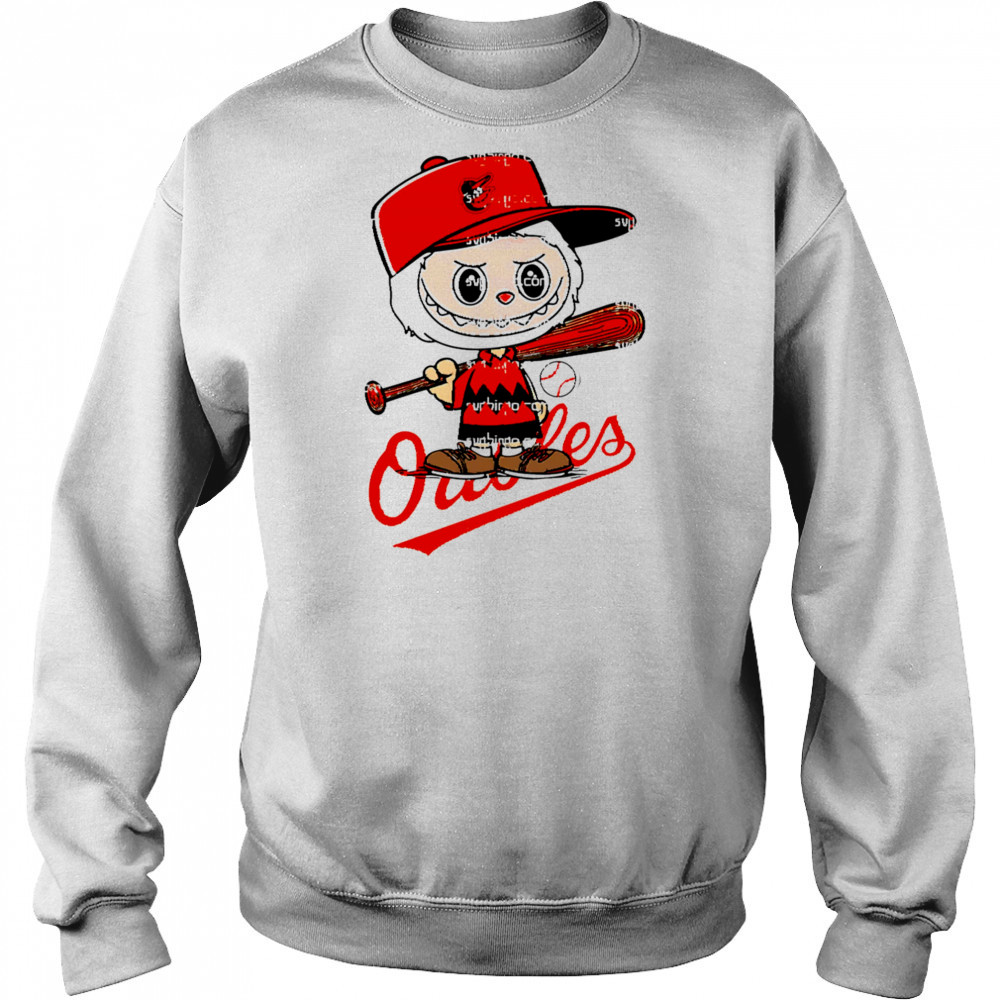 Labubu Charlie Brown Baltimore Orioles shirt Sweatshirt