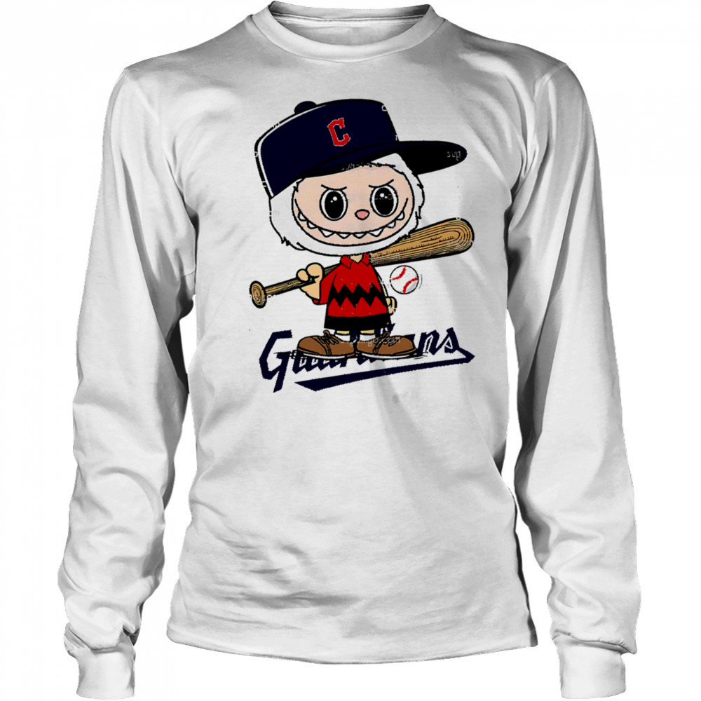 Labubu Charlie Brown Cleveland Guardians shirt Long Sleeved