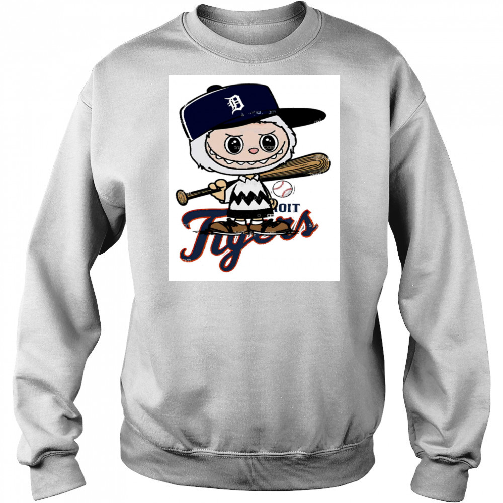 Labubu Charlie Brown Detroit Tigers shirt Sweatshirt