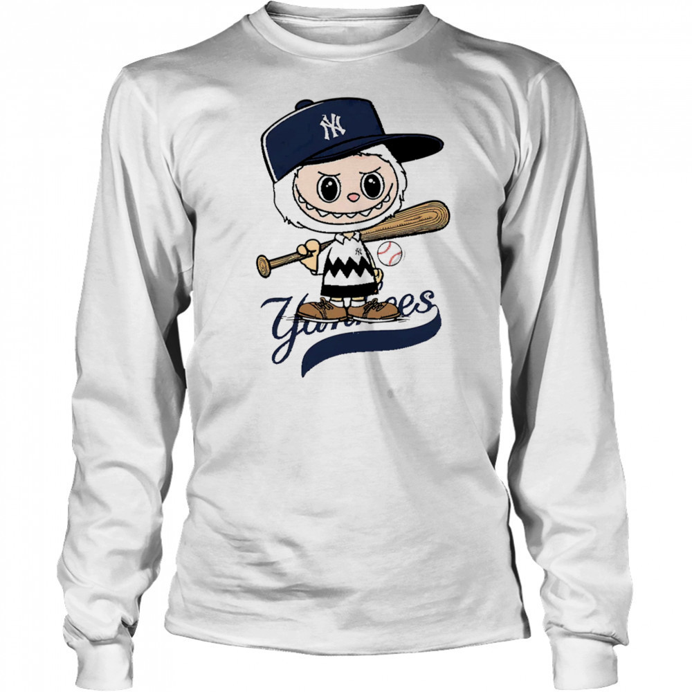Labubu Charlie Brown New York Yankees shirt Long Sleeved