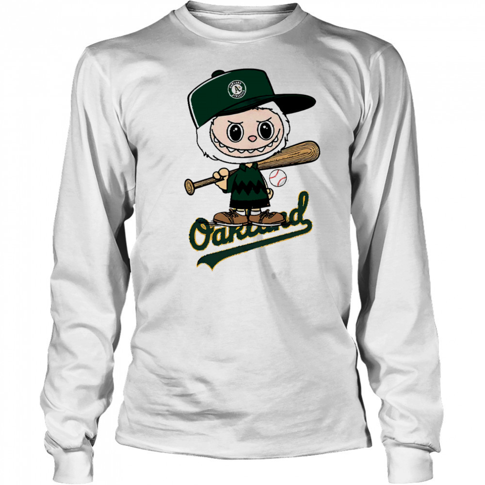 Labubu Charlie Brown Oakland Athletics shirt Long Sleeved