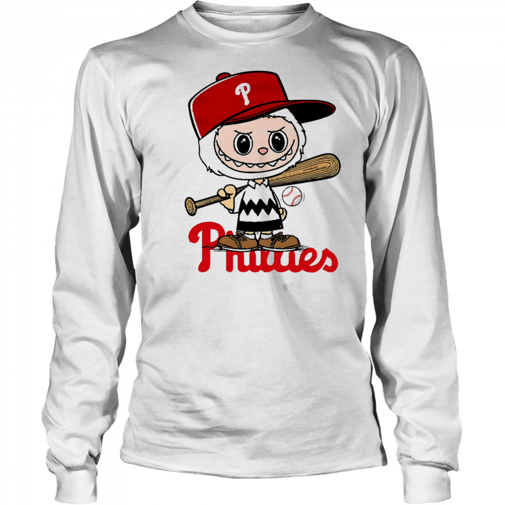 Labubu Charlie Brown Philadelphia Phillies shirt Long Sleeved