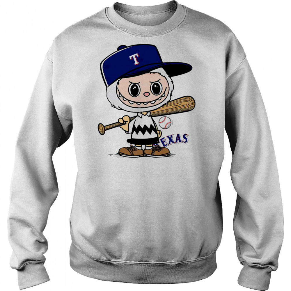 Labubu Charlie Brown Texas Rangers shirt Sweatshirt