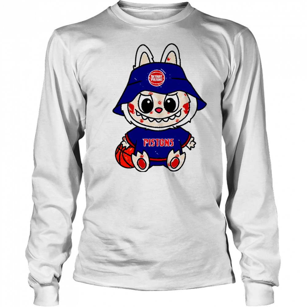 Labubu Detroit Pistons Basketball shirt Long Sleeved
